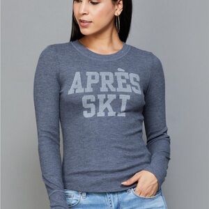 AE Navy Long Sleeve Knit top